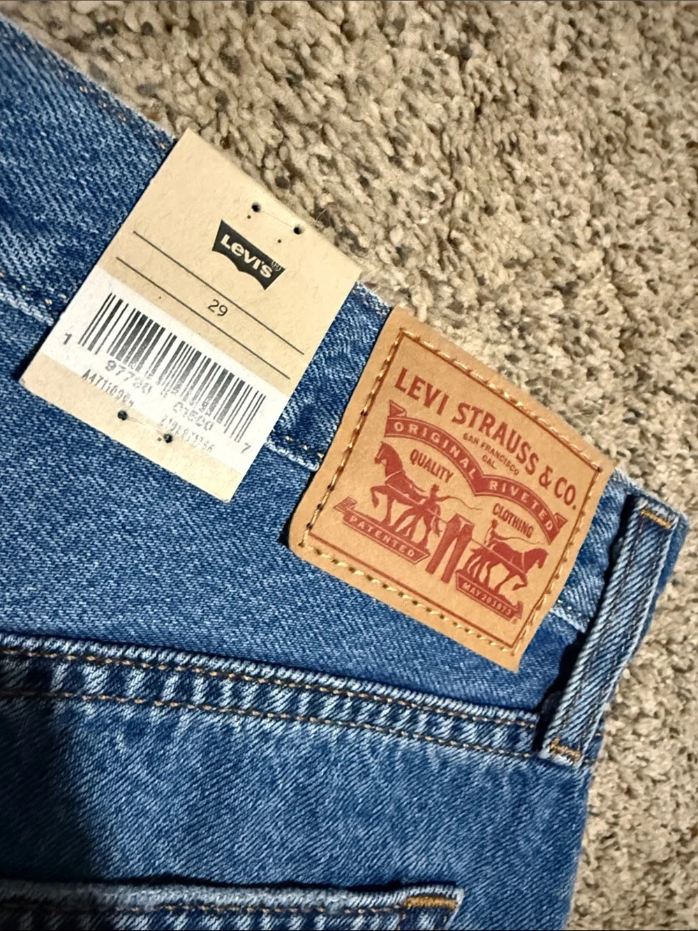 Levi's Medium Blue Denim Midi Skirt
